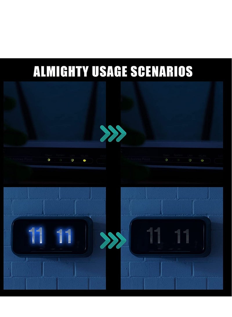 Excefore Light Blocking Stickers, Light Dimming LED Filters, LED Covers Blackout Dimming Light 50% ~ 80% for Routers Baby Monitors Routers Clocks Electrical Appliances (2Sheets = 1 Cut Out + 1 Uncut) - Image 4