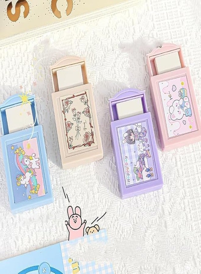 Little More LITTLEMORE Fun Magic Box Pencil Eraser Cute Drawer Modle Rubber Eraser for Kids, Girls School Student, Return Birthday Gift Magic Box Shaped Erasers-4 Pcs., Multi-Color - Image 3