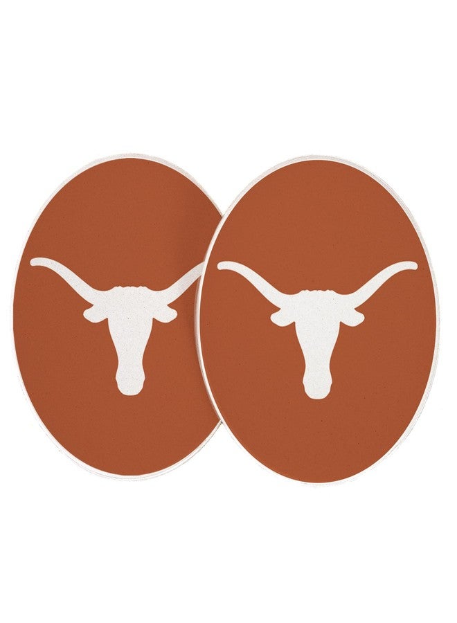 Desert Cactus University of Texas Car Accessories UT Longhorns Absorbent Sandstone Cup Coasters Licensed Product Set of 2 (Design A) - Image 2