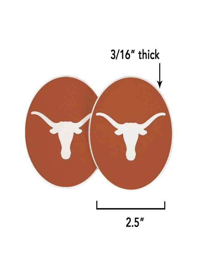 Desert Cactus University of Texas Car Accessories UT Longhorns Absorbent Sandstone Cup Coasters Licensed Product Set of 2 (Design A) - Image 3