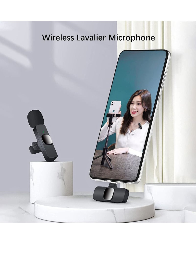 Wireless Lavalier Microphone for iPhone iPad USB C Smartphone, Plug and Play Mini Mic for YouTube TikTok Live Streaming Gaming K Song Recording Auto Noise Reduction - Image 2