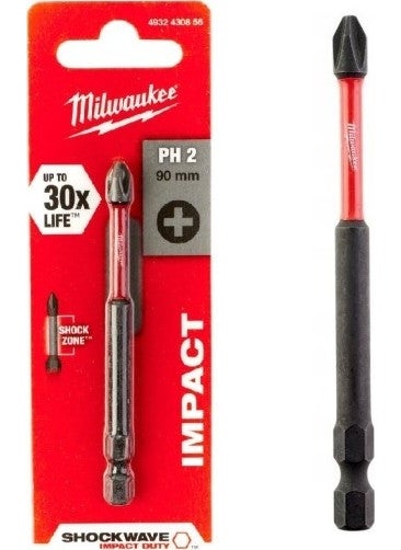 Milwaukee Bits Bit Ph2 90 mm. 1 Pack Shockwave 