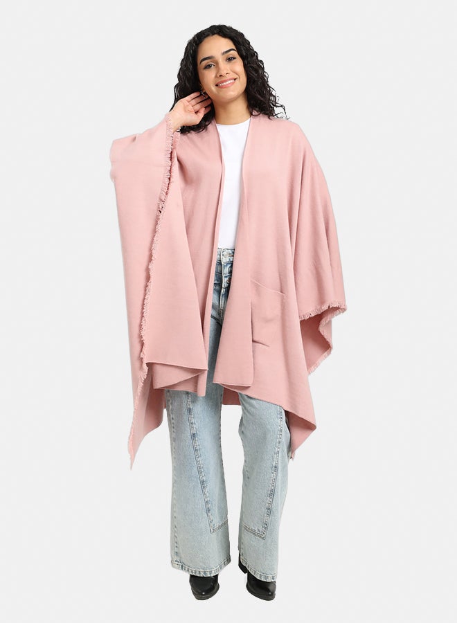 Carina Fringe Trim Poncho - Image 1