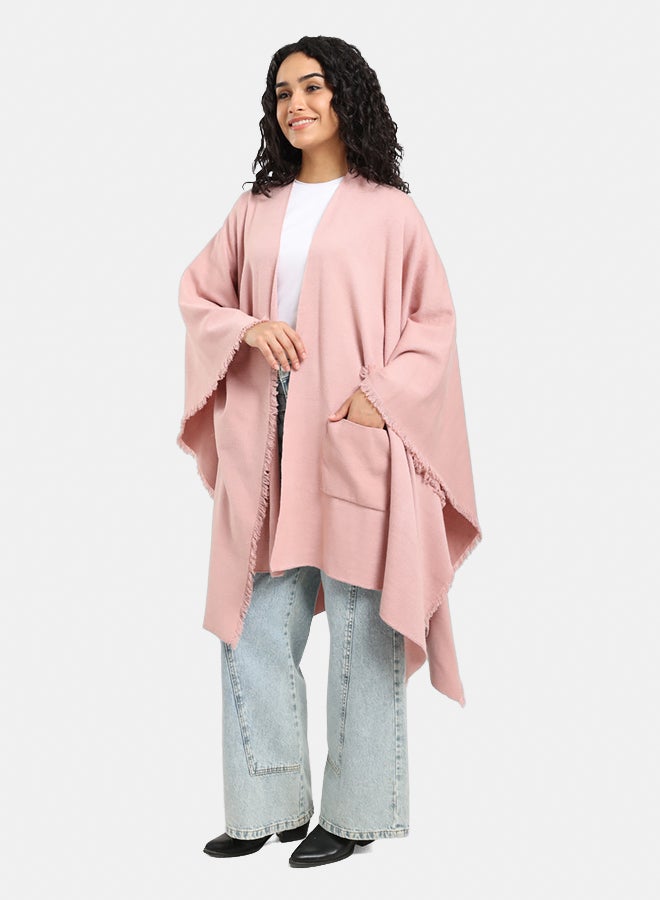 Carina Fringe Trim Poncho - Image 2
