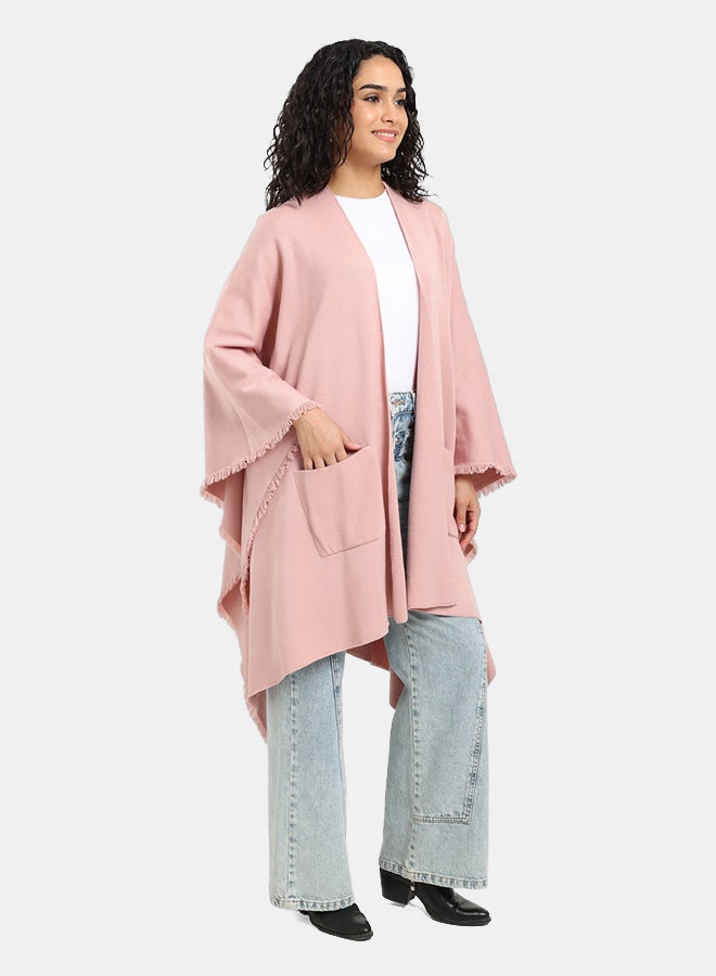 Carina Fringe Trim Poncho - Image 3