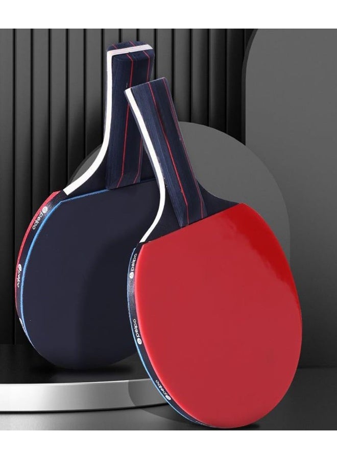 ECVV Ping Pong High Performance Level Table Tennis Racket Set - Table Tennis Racket with 4 Balls for Indoor and Outdoor Play - Image 2