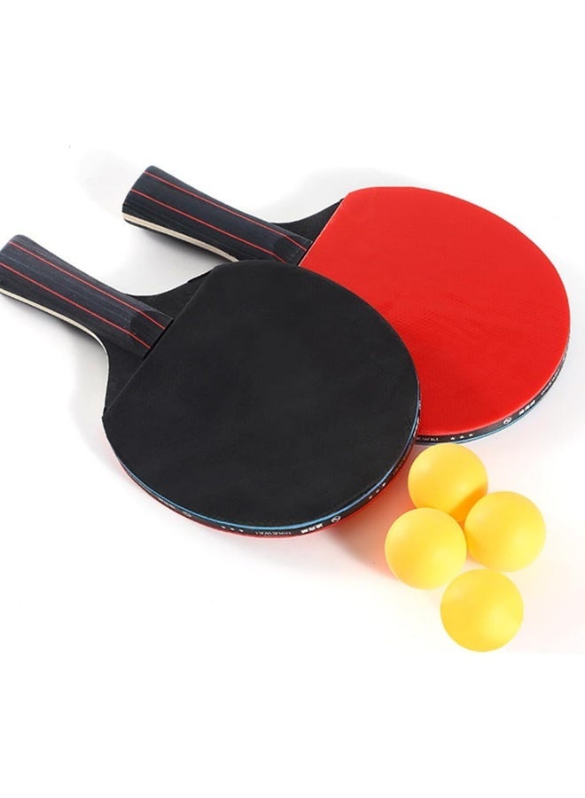ECVV Ping Pong High Performance Level Table Tennis Racket Set - Table Tennis Racket with 4 Balls for Indoor and Outdoor Play - Image 1