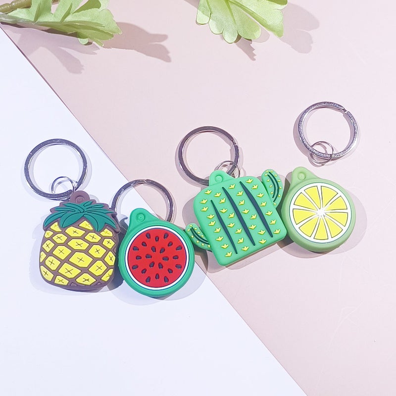 Cactus 2Pcs AirTag Soft Protective Case with Keychain - Image 1