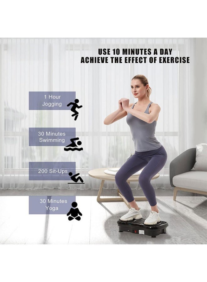 Vibration Plate Exercise Machine for Home Fitness – Whole Body Vibration Platform with Remote Control, Adjustable Speed, Resistance Bands & LED Display - Image 3