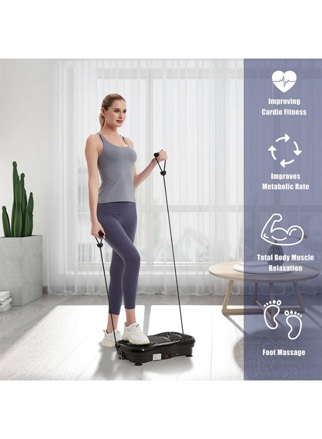 Vibration Plate Exercise Machine for Home Fitness – Whole Body Vibration Platform with Remote Control, Adjustable Speed, Resistance Bands & LED Display - Image 2