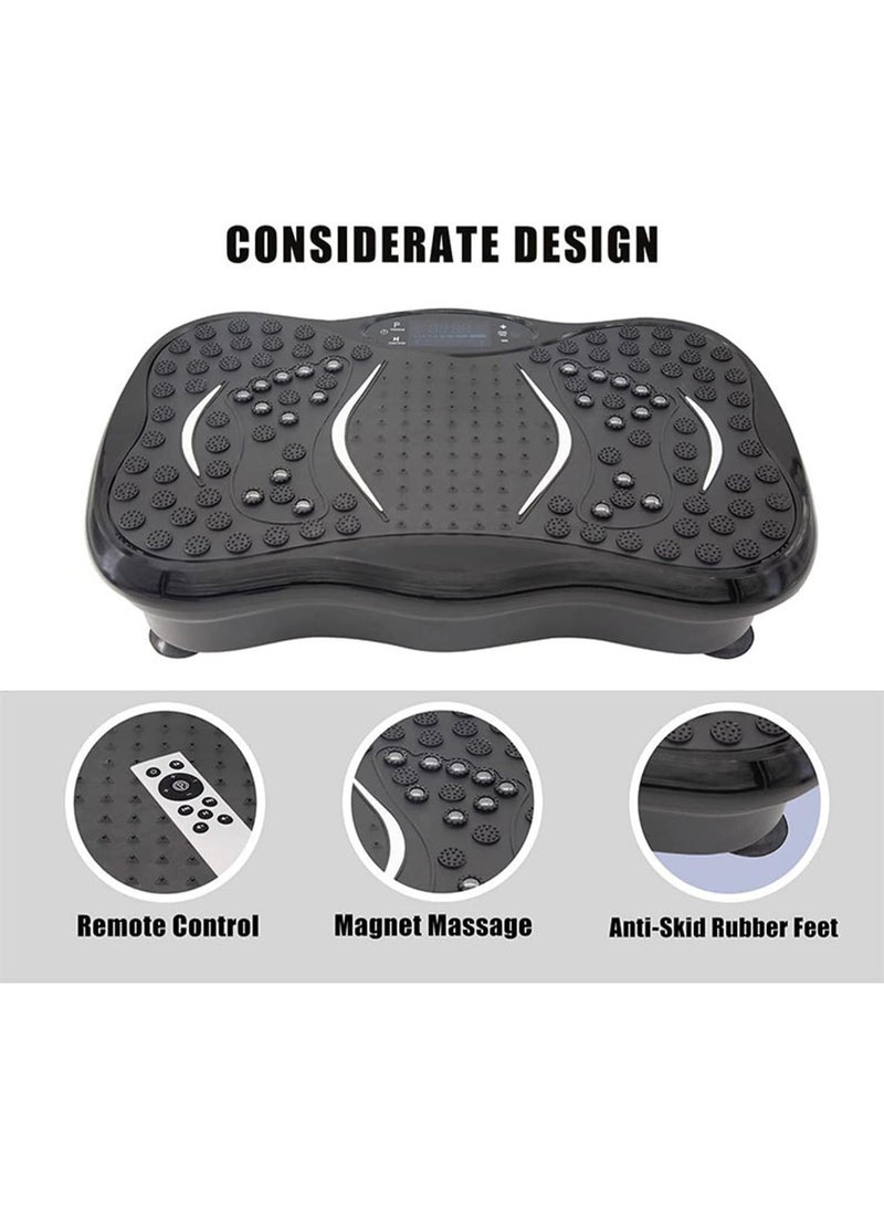 Vibration Plate Exercise Machine for Home Fitness – Whole Body Vibration Platform with Remote Control, Adjustable Speed, Resistance Bands & LED Display - Image 4
