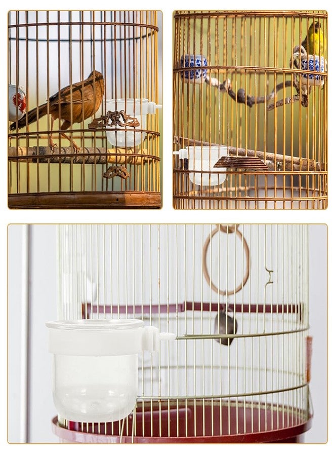 Balacoo Detachable Bird Feeder Cups 10PCS: Acrylic Parrot Food and Water Bowl Bird Feeding Dish Cage Feeder Dispenser Convenient Hanging Container for Parrot Cockatiel Finch - Image 4