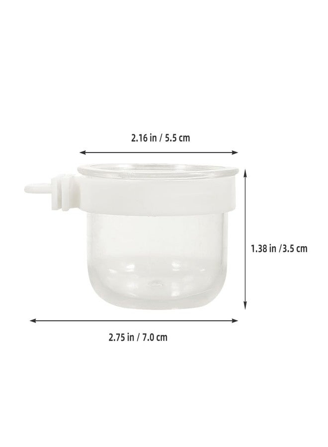 Balacoo Detachable Bird Feeder Cups 10PCS: Acrylic Parrot Food and Water Bowl Bird Feeding Dish Cage Feeder Dispenser Convenient Hanging Container for Parrot Cockatiel Finch - Image 2