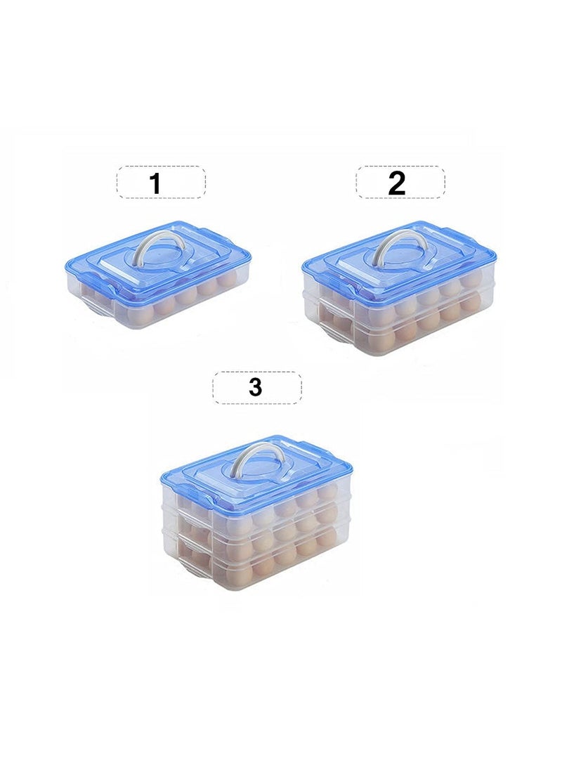 PICKVILL PICKVILL 36 Grid Plastic Egg Tray Box Holder Basket Stand Organizer Tray Holder Box with lid for Fridge Kitchen Home egg basket for fridge egg storage basket for fridge EGG BOX 36 GRID  - Image 2