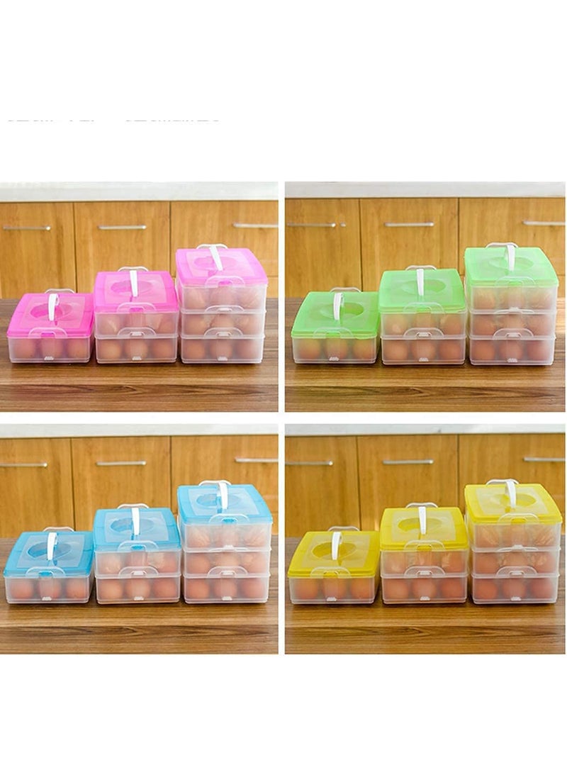 PICKVILL PICKVILL 36 Grid Plastic Egg Tray Box Holder Basket Stand Organizer Tray Holder Box with lid for Fridge Kitchen Home egg basket for fridge egg storage basket for fridge EGG BOX 36 GRID  - Image 4