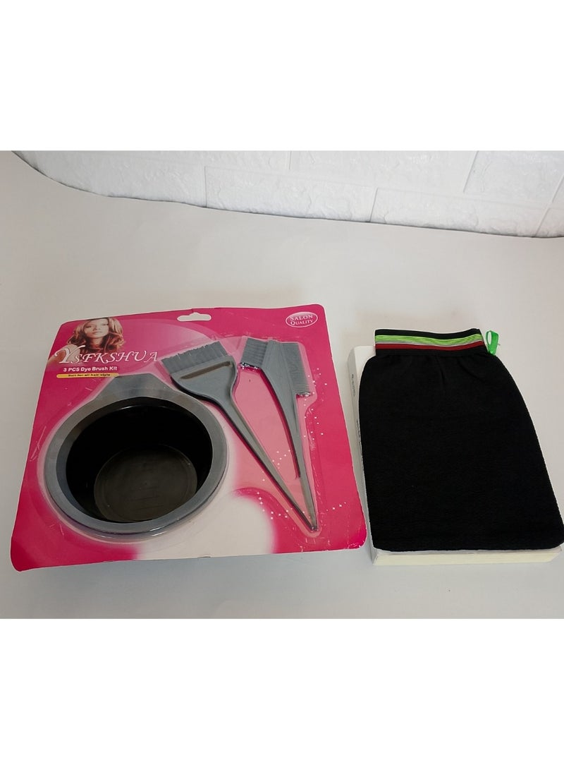 ليفه مغربى و مجموعة تحضير ماسكات مكونه من طبق وفرشتين - Image 1