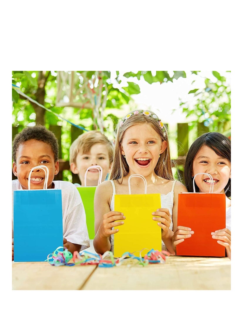 ECVV أكياس هدايا ECVV مجموعة 24 قطعة أكياس ورقية صديقة للبيئة مع مقابض أكياس ورقية بالجملة أكياس تسوق أكياس كرافت أكياس بيع بالتجزئة أكياس حفلات (وردي، 27 * 22 * 11 سم) - Image 4