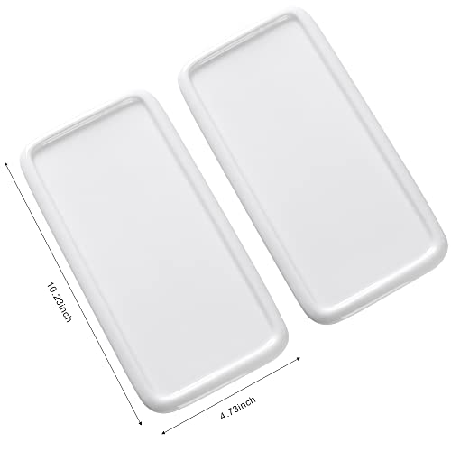 VUFVOID Porcelain Watercolor Palette, Ceramic Artist Paint Palette, Watercolor Mixing Tray for Watercolor Gouache Acrylic Oil Painting（10 * 4.7'' Rectangle 2Pcs） - Image 3