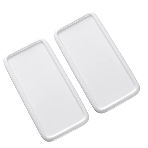 VUFVOID Porcelain Watercolor Palette, Ceramic Artist Paint Palette, Watercolor Mixing Tray for Watercolor Gouache Acrylic Oil Painting（10 * 4.7'' Rectangle 2Pcs） - Image 1