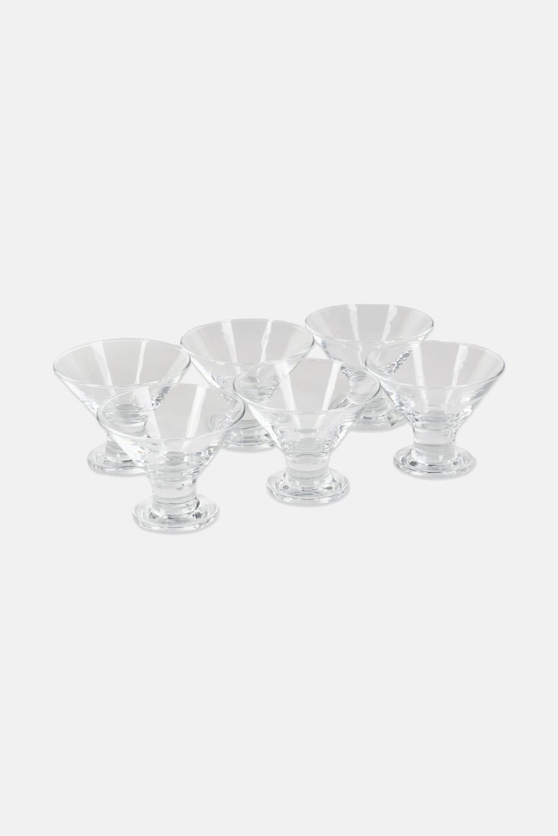 LAV 6 Pieces Ice Cream Bowls 165ml, Transparent - Image 3