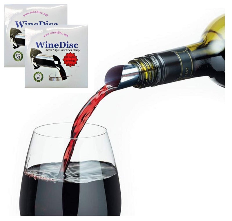 WineDisc The Original Wine Disc  Drop Stopping Pour Spout 20 