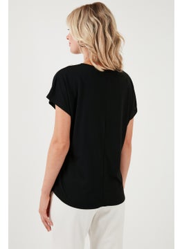 Lela Printed Crew Neck Regular Fit T Shirt Women's T Shirt 6671006  - Image 5