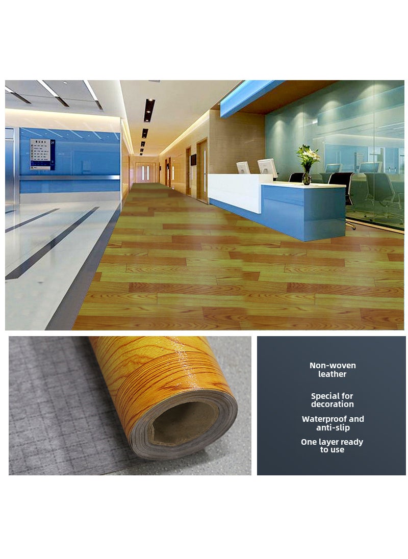 Generic - Thick PVC Flooring, Waterproof Commercial Vinyl Floor Mat Non-woven leather (decoration protection ground non-household) 2M wide, 1 roll, 50 ㎡ - Image 1