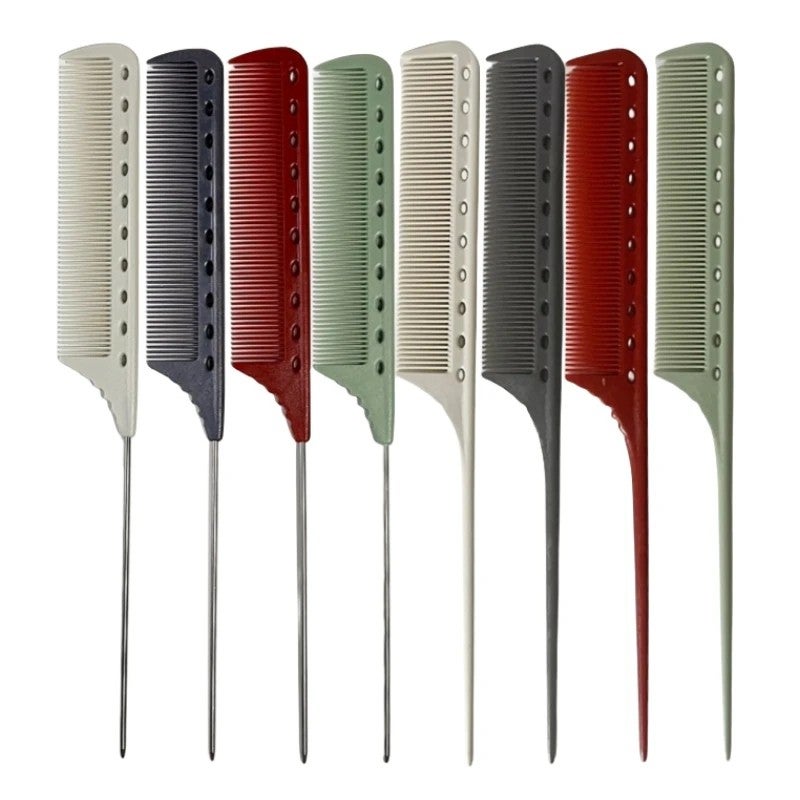 Y&D Hair Styling Comb Set: Heat Resistant Anti-Static Rat Tail Comb with Metal Pin for Hairdressing, Cutting & Parting - Professional Hairbrushes Included (1pc 101/102 Variety) - Image 2