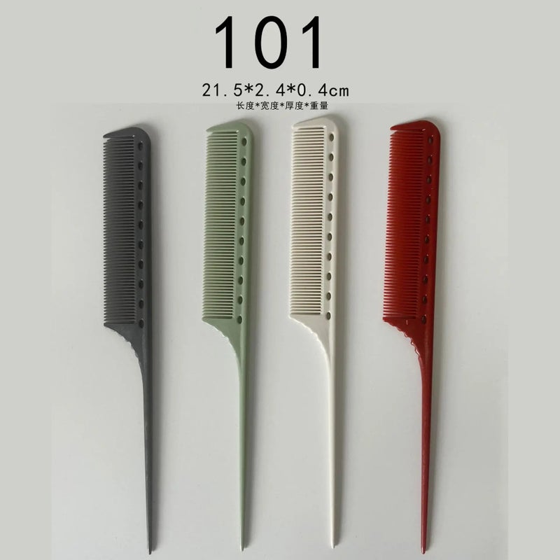 Y&D Hair Styling Comb Set: Heat Resistant Anti-Static Rat Tail Comb with Metal Pin for Hairdressing, Cutting & Parting - Professional Hairbrushes Included (1pc 101/102 Variety) - Image 5