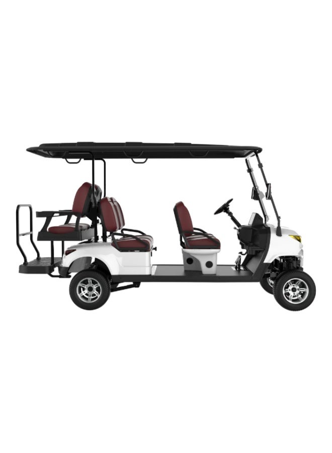 سنكارت عربة غولف كهربائية SUNCART ذات 6 مقاعد MXV4+2 مع لوحة عدادات بشاشة تعمل باللمس ومقعد جلدي عالي الجودة وفواصل هيدروليكية ذات 4 عجلات لعربة الجولف - Image 4