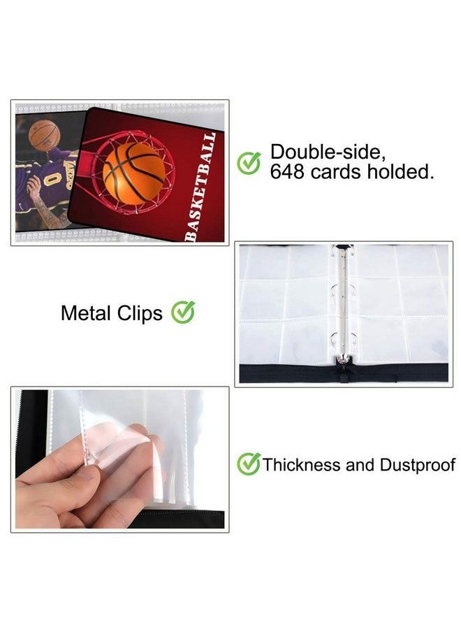 POKONBOY - 720 Pockets Basketball Card Binder Sleeves For Basketball Trading Cards Carring Case With Basketball Card Sleeves Album Card Holder Protectors For Football Baseball Sports Card - Image 1