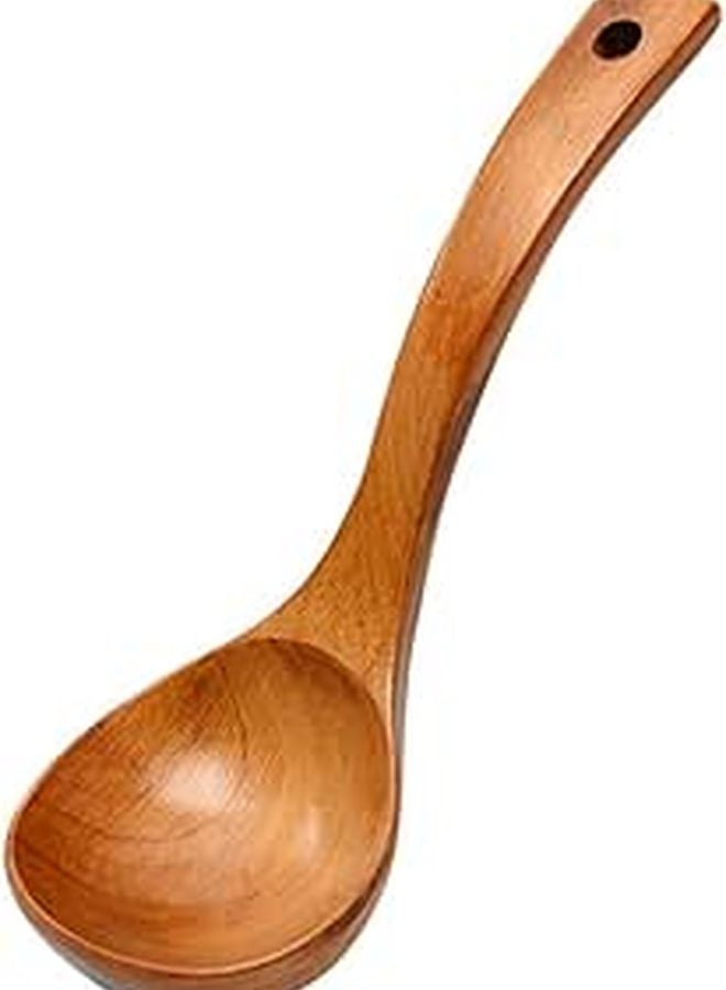 Wooden Soup Ladle Long Handle Japanese Style Kitchen Utlensil For Serving - Image 1