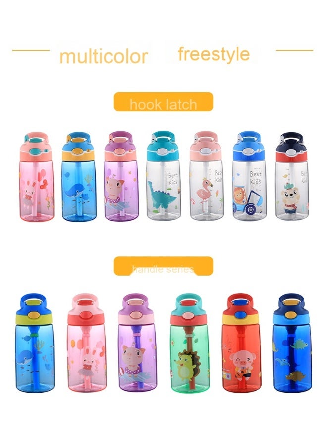Tritan Kindergarten Kids Tritan Plastic Water Cup - Cartoon Duckbill Straw Cup - Image 5