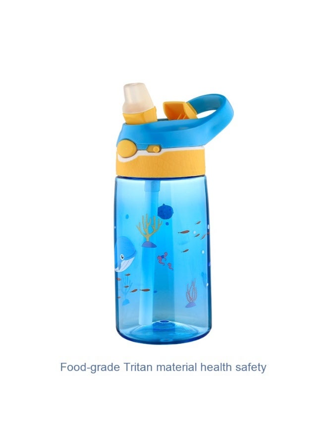 Tritan Kindergarten Kids Tritan Plastic Water Cup - Cartoon Duckbill Straw Cup - Image 1