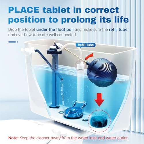 Vacplus Automatic Toilet Bowl Cleaner Tablets, Bathroom Toilet Tank Cleaner (50 PACK), VA-T165 - Image 2