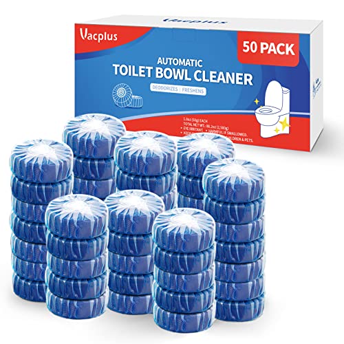 Vacplus Automatic Toilet Bowl Cleaner Tablets, Bathroom Toilet Tank Cleaner (50 PACK), VA-T165 - Image 1