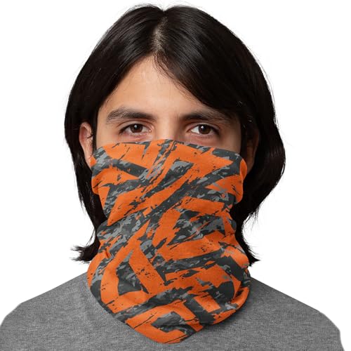 WANDERLOOMS Printed Bandana Headwear Face Cover Wraps Multifunctional Sports Headbands Scarf Sweatband for Men and Women Free Size (Orange-Wild Ride) - Image 1