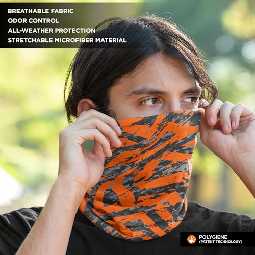 WANDERLOOMS Printed Bandana Headwear Face Cover Wraps Multifunctional Sports Headbands Scarf Sweatband for Men and Women Free Size (Orange-Wild Ride) - Image 5