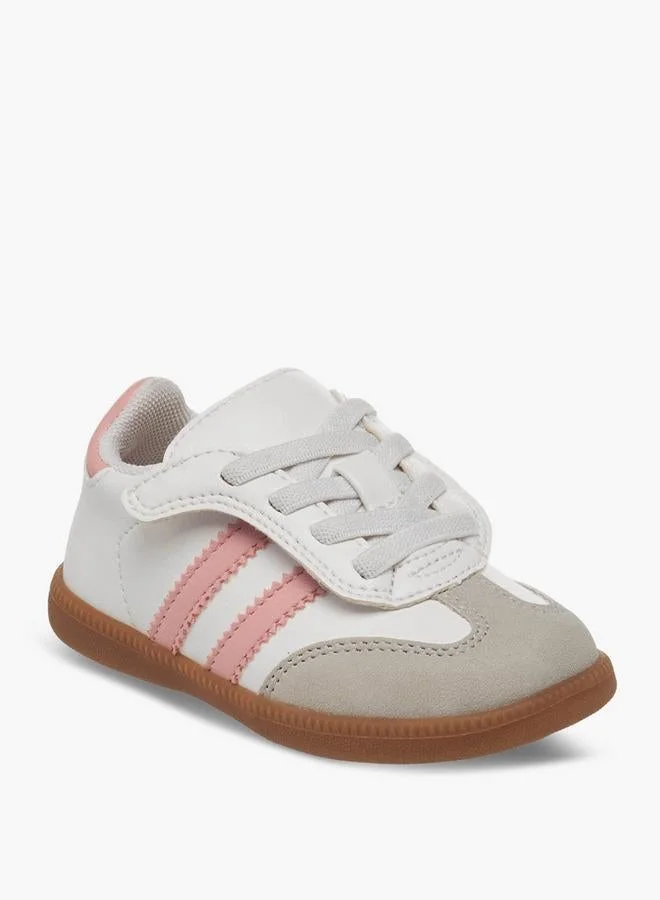 Barefeet Girls Panelled Hook And Loop Sneakers