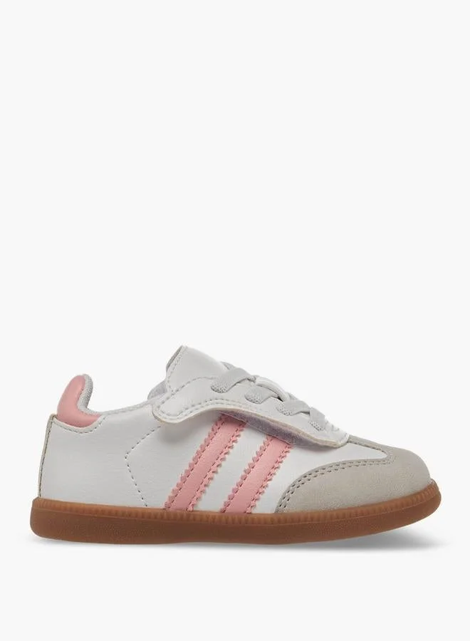 Barefeet Girls Panelled Hook And Loop Sneakers