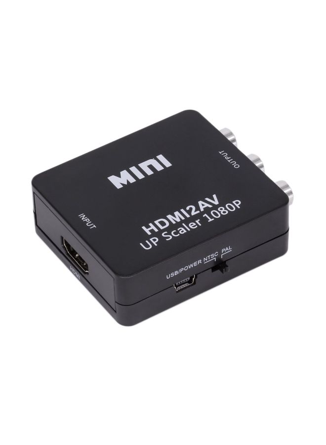 Mini HDMI to RCA Audio Video AV CVBS Adapter Converter For HDTV Black - Image 3