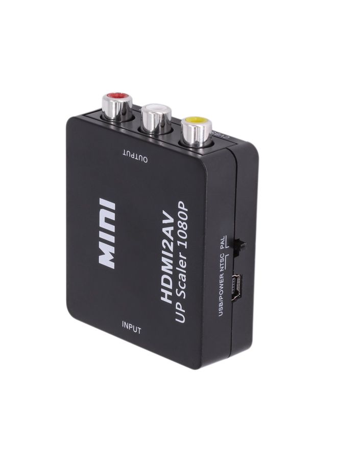 Mini HDMI to RCA Audio Video AV CVBS Adapter Converter For HDTV Black - Image 4