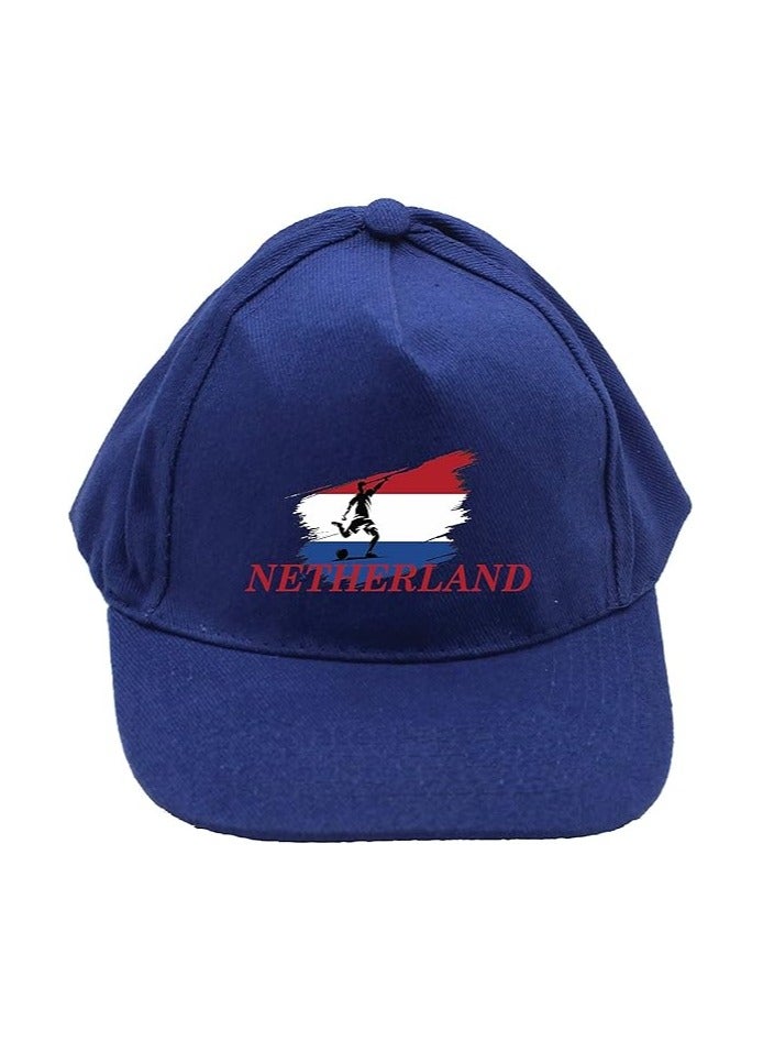 Netherland Sports Cap With Adjustable Velcro Closure For Kids Unisex - Image 1