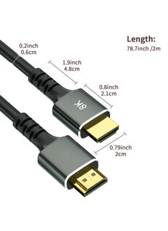 Digipace HDMI 2.1 Cable - 8K and 4K - Ultra High Speed HDMI Cord - Suitable for Computer Monitors, Projectors, TV, PS5, Xbox, Switch  - Image 3