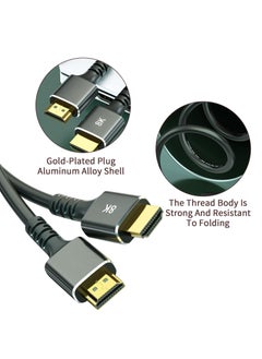 Digipace HDMI 2.1 Cable - 8K and 4K - Ultra High Speed HDMI Cord - Suitable for Computer Monitors, Projectors, TV, PS5, Xbox, Switch  - Image 4