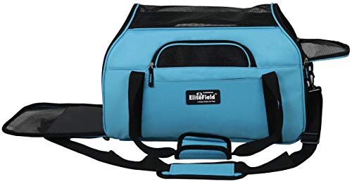 EliteField Soft Sided Pet Carrier 3 Year Warranty Airline Approved Multiple Sizes and Colors Available Medium 17 L x 9 W x 12 H Sky Blue - Image 3