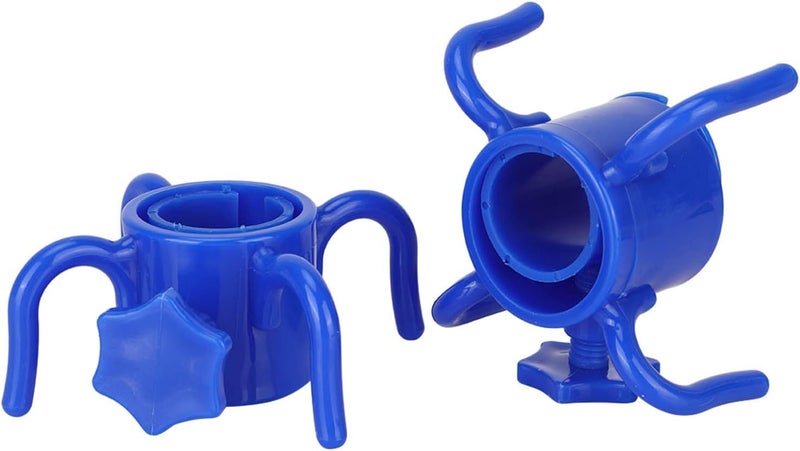 GLOGLOW 2Pcs Universal Beach Umbrella Hook, 4 Claw Plastic Hanger for Towels Hats Sunglasses, with Threaded Fastening System for Umbrella Poles 25 32mm (Blue) - Image 5