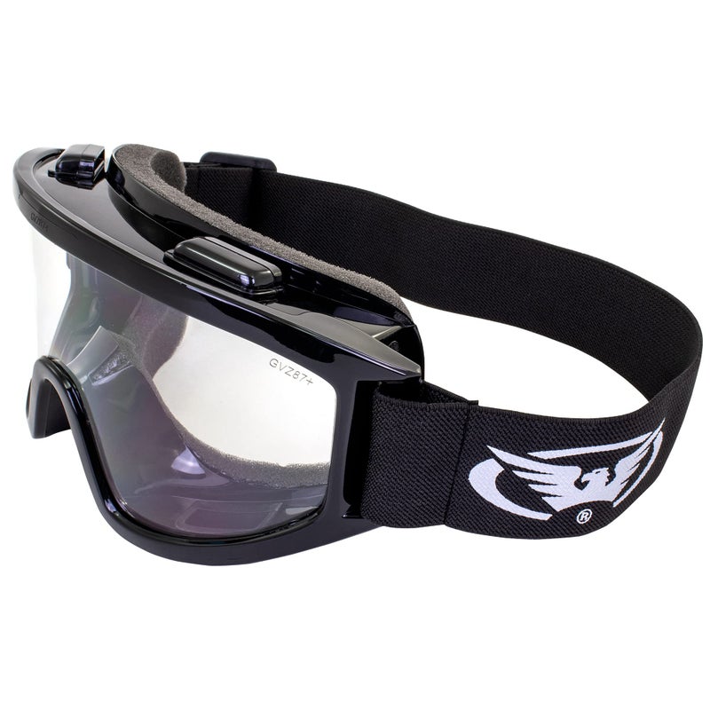 Global Vision Windshield Motorcycle Goggles Black FrameClear Lens