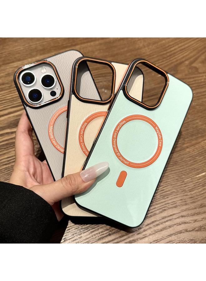 S-TOP Case For iPhone 16 Pro Contrast Color Imitation Wood Texture MagSafe Phone Case - Image 3