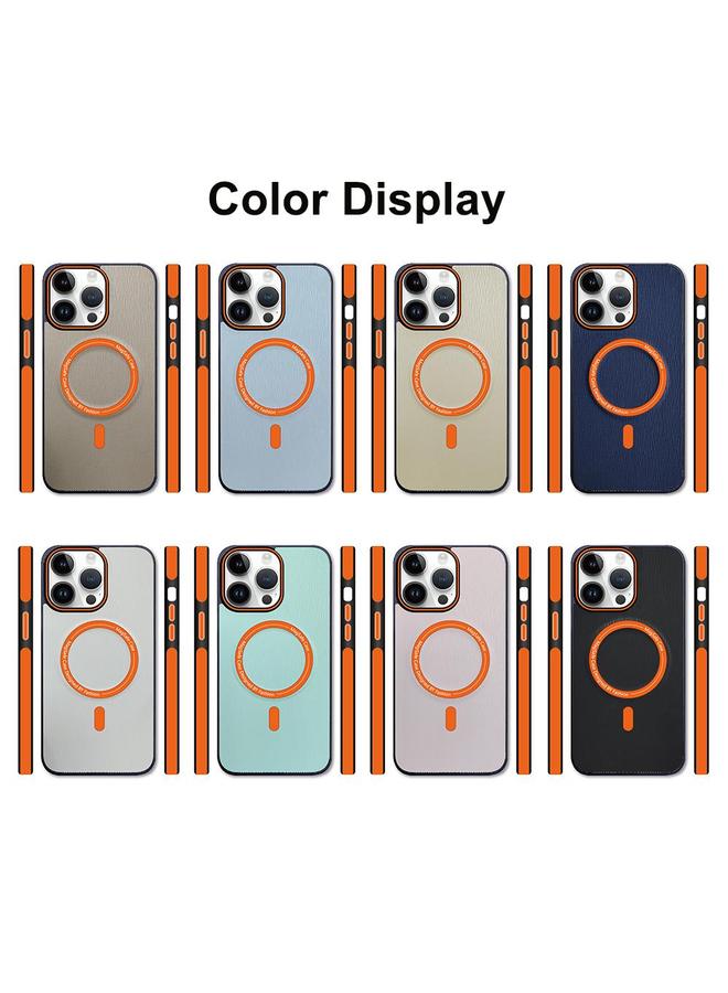 S-TOP Case For iPhone 16 Pro Contrast Color Imitation Wood Texture MagSafe Phone Case - Image 2